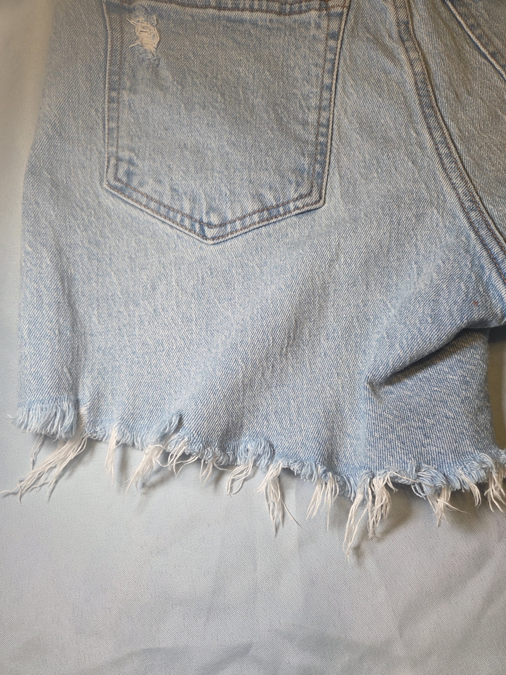 Abercrombie & Fitch Dad Short High Rise Womens 27  Distressed Denim Shorts - Picture 11 of 13